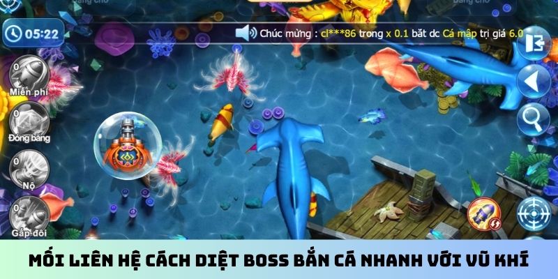 Mối liên hệ cách diệt Boss bắn cá nhanh với vũ khí