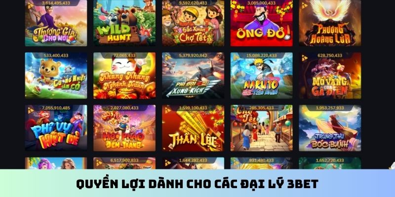 Quyền lợi dành cho các đại lý 3BET